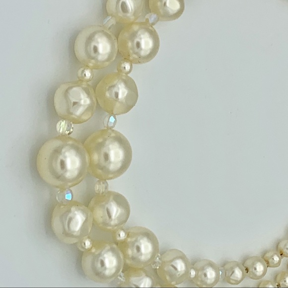 Vintage Chunky Faux Pearl Choker Necklace - Picture 7 of 8